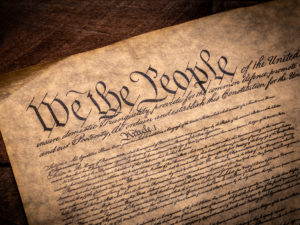 Photograph of a copy of the United States Constitution