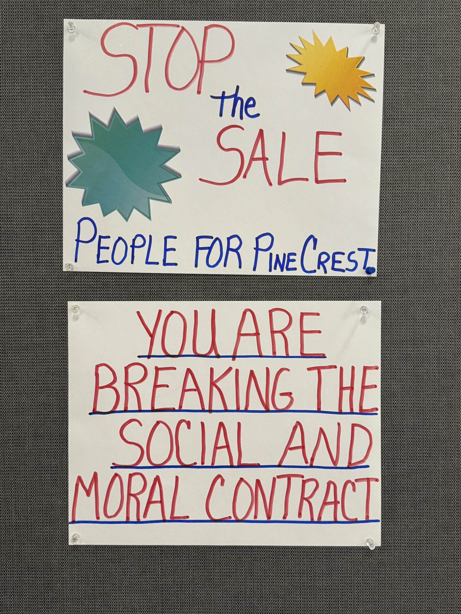 STOP THE SALE OF PINE CREST